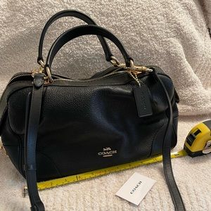 Coach satchel. Buttery soft pebble leather. Used once.